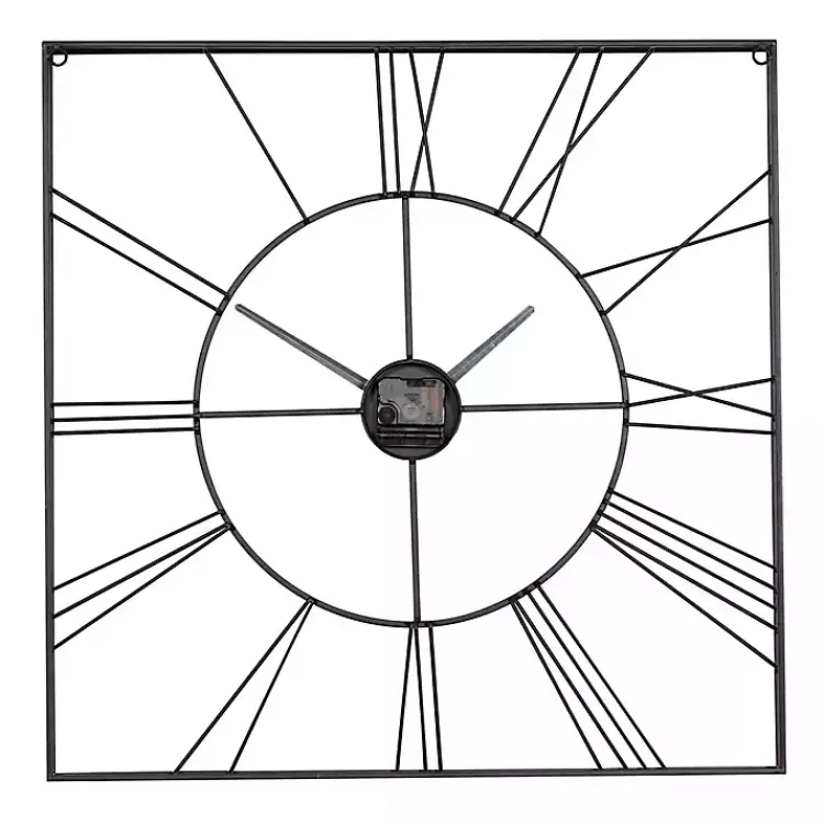 Kirklands Home Minimal Square Open Face Clock Black Online