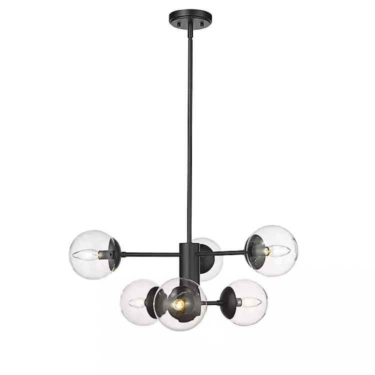 Kirklands Home Mod 5-Arm Globe Chandelier Black Hot