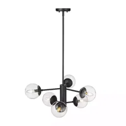 Kirklands Home Mod 5-Arm Globe Chandelier Black Hot