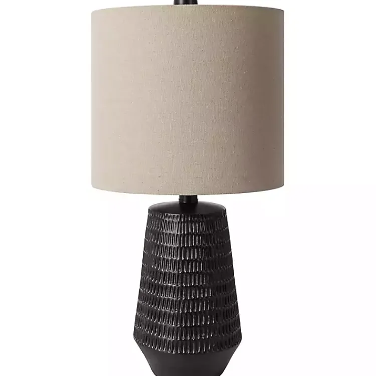 Kirklands Home Modern Etched Table Lamp Black Online