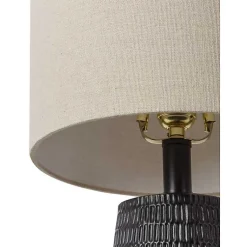 Kirklands Home Modern Etched Table Lamp Black Online