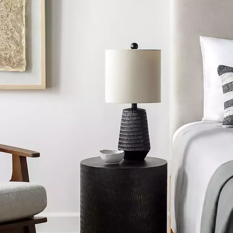 Kirklands Home Modern Etched Table Lamp Black Online
