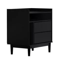 Kirklands Home Modern Frame Wood Nightstand Black New