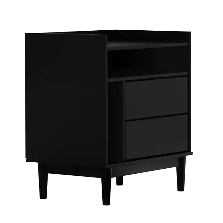 Kirklands Home Modern Frame Wood Nightstand Black New