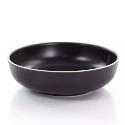 Kirklands Home Modern Stoneware 16-pc. Dinnerware Set Black New