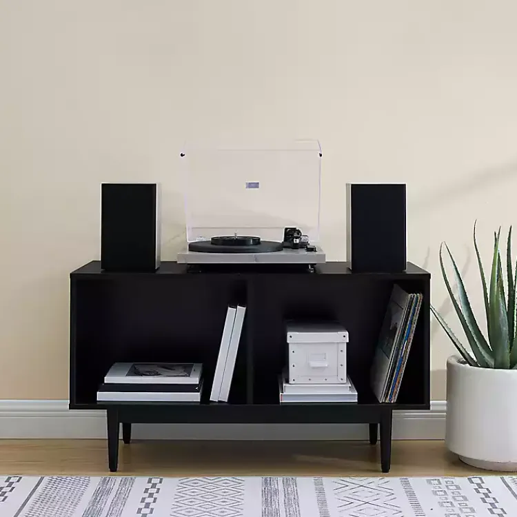 Kirklands Home Black Modern Wood Console Table, 40 in.
