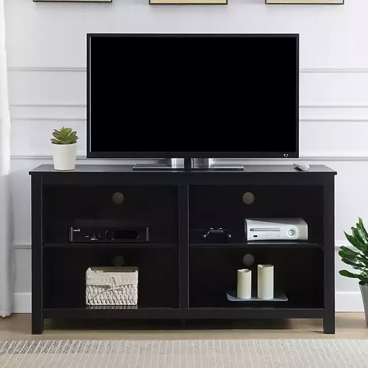 Kirklands Home Montana 4-Shelf Media Cabinet Black Best