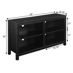 Kirklands Home Montana 4-Shelf Media Cabinet Black Best