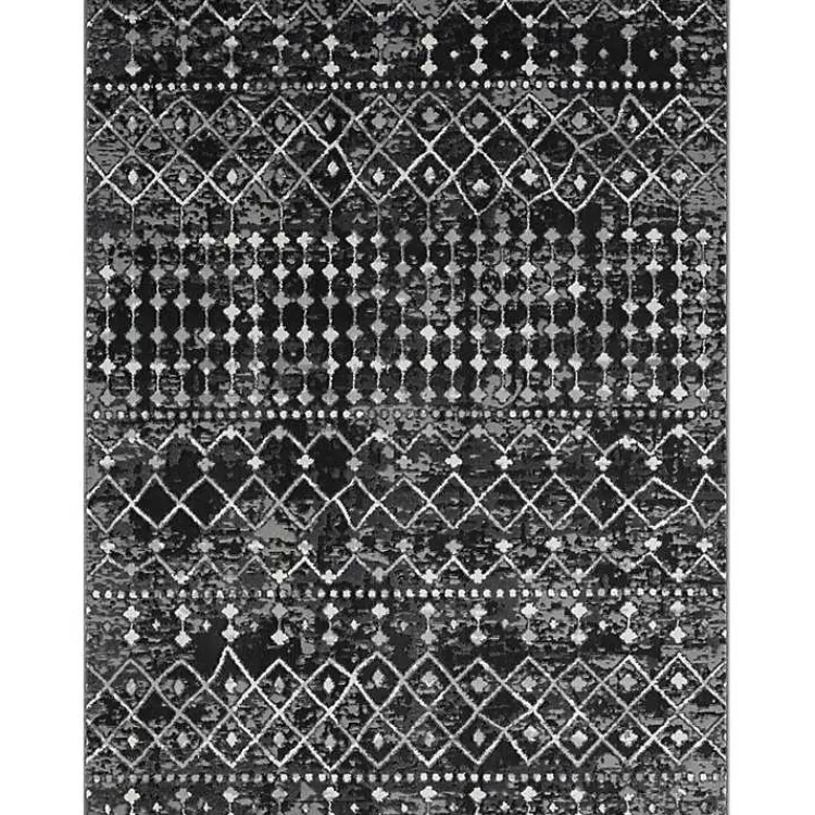 Kirklands Home Moroccan Area Rug, 8x10 Black Outlet
