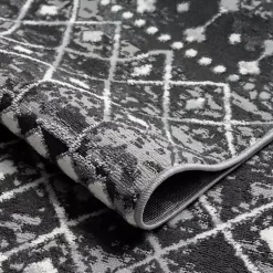 Kirklands Home Moroccan Area Rug, 8x10 Black Outlet
