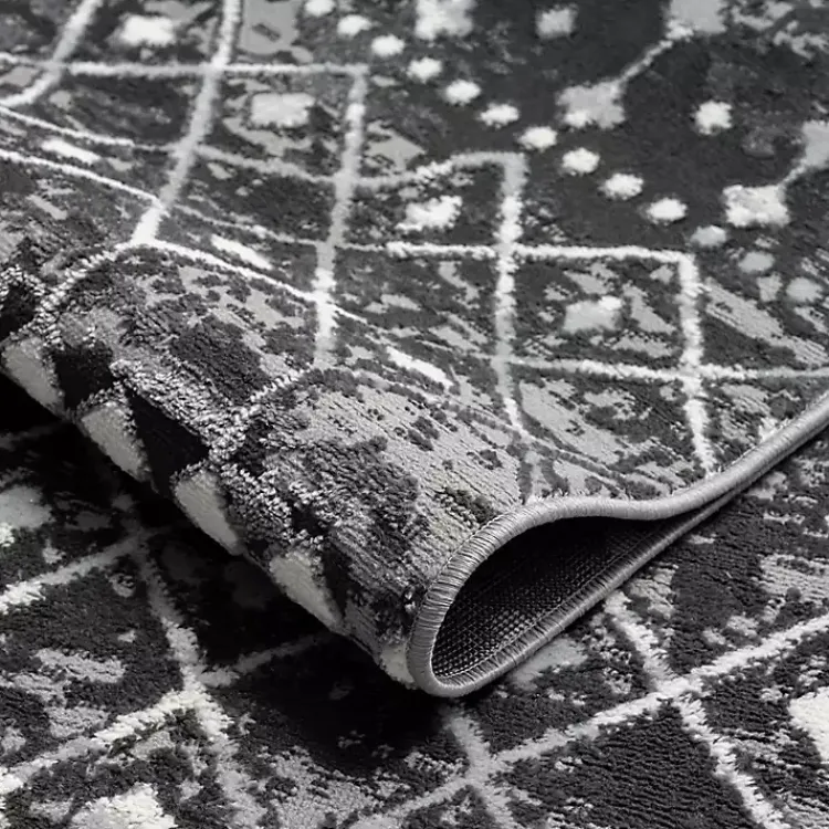 Kirklands Home Moroccan Area Rug, 8x10 Black Outlet