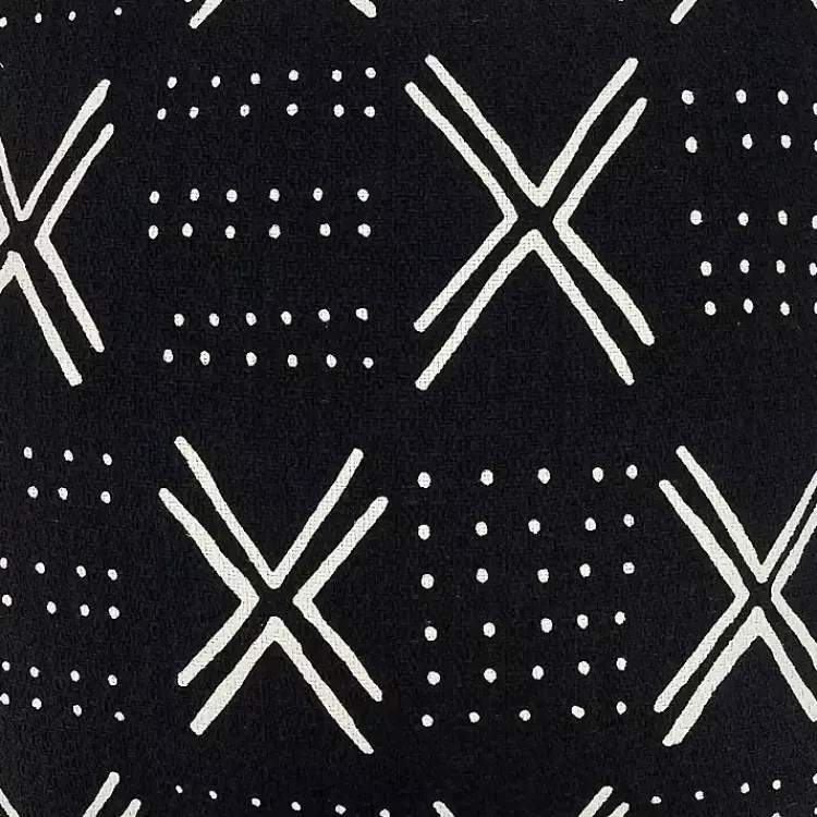 Pillows>Kirklands Home Black Mudcloth Cotton Throw Pillow