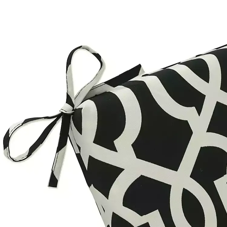 Kirklands Home Black New Geometric Outdoor Chair Cushion Best