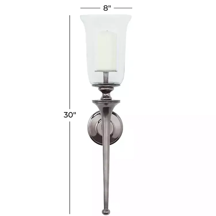 Sconces>Kirklands Home Black Nickel Bell Sconce