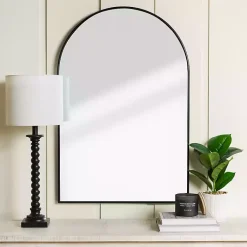 Kirklands Home Nouveau Linear Arch Mirror Black New