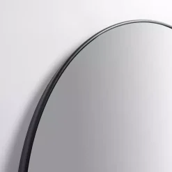 Kirklands Home Nouveau Linear Round Mirror Black Outlet