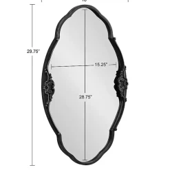 Kirklands Home Black Novella Baroque Wall Mirror Clearance