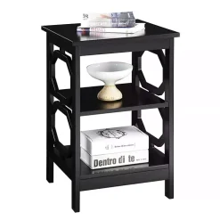 Kirklands Home Octagon 2-Shelf Accent Table Black Sale