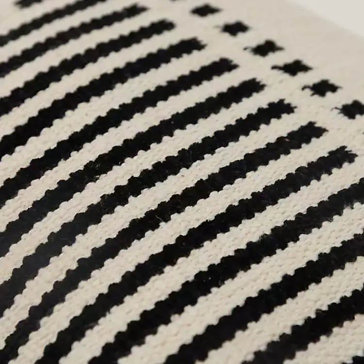 Pillows>Kirklands Home Offset Colorblock Stripe Throw Pillow Black