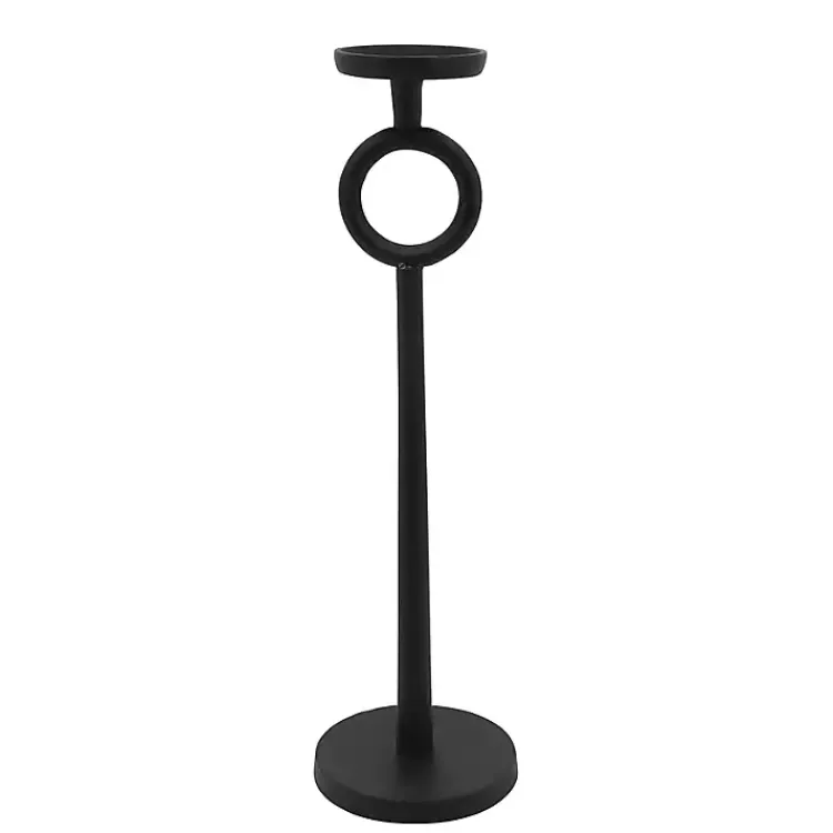 Candle Holders>Kirklands Home Open Circle Taper Candle Holder, 21 in. Black