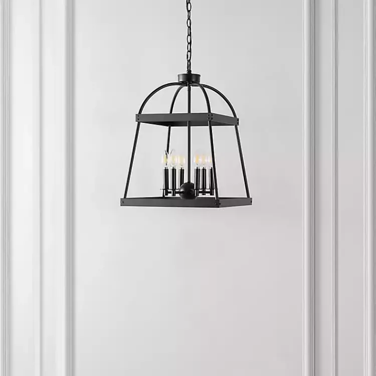 Kirklands Home Open Frame Adjustable Chandelier Black Outlet