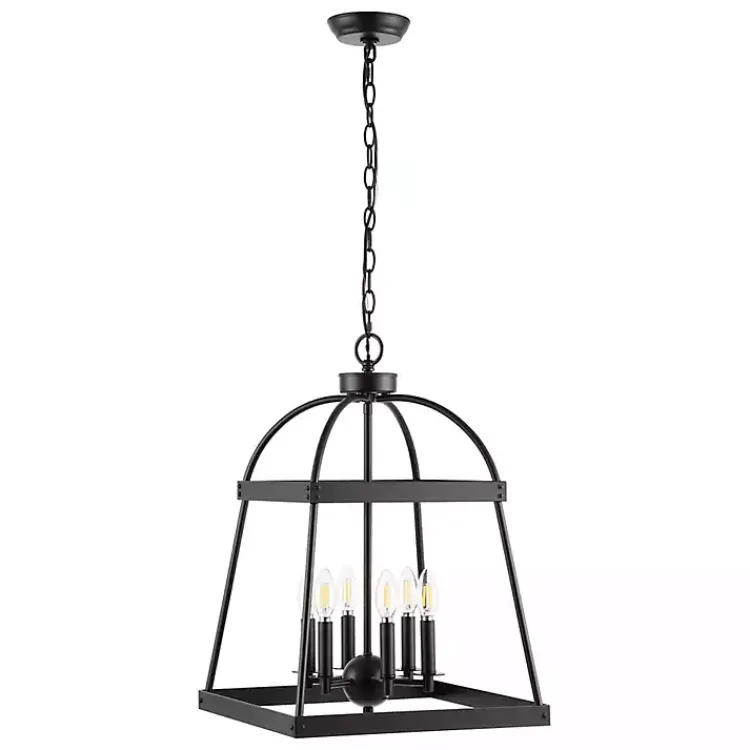Kirklands Home Open Frame Adjustable Chandelier Black Outlet