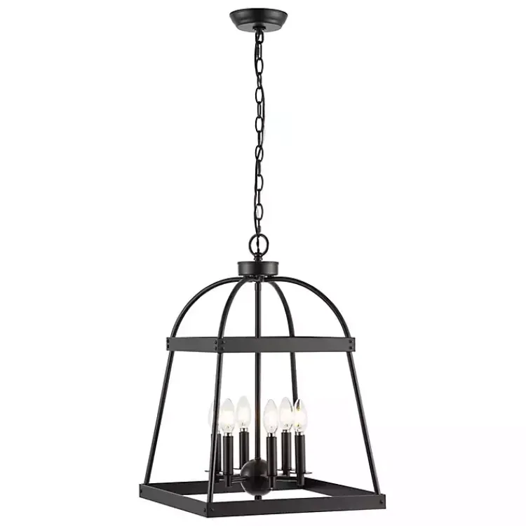 Kirklands Home Open Frame Adjustable Chandelier Black Outlet