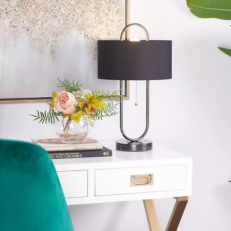 Kirklands Home Open Metal Loop Table Lamp Black Hot