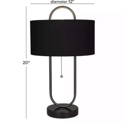 Kirklands Home Open Metal Loop Table Lamp Black Hot