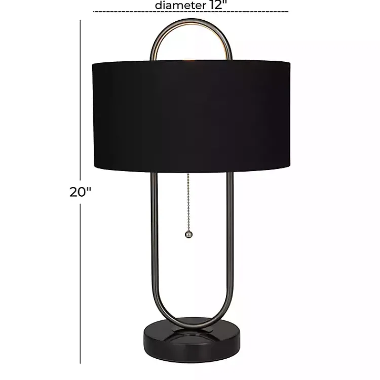 Kirklands Home Open Metal Loop Table Lamp Black Hot