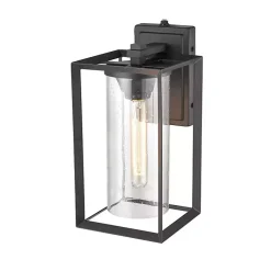Kirklands Home Open Seeded Glass Outdoor Sconce Black Outlet