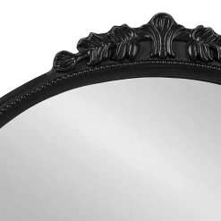 Kirklands Home Black Ornate Arch Wall Mirror with Shelf New