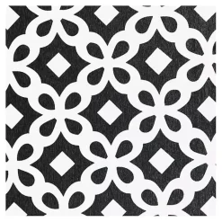Kirklands Home Black Patterned Stone Bath Mat Hot