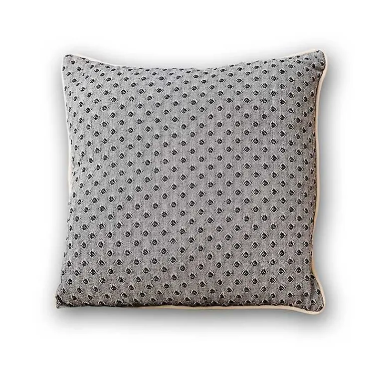 Pillows>Kirklands Home Black Pin Point Pillow Gray