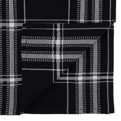 Kirklands Home Plaid Cotton Table Runner, 72 in. Black Sale