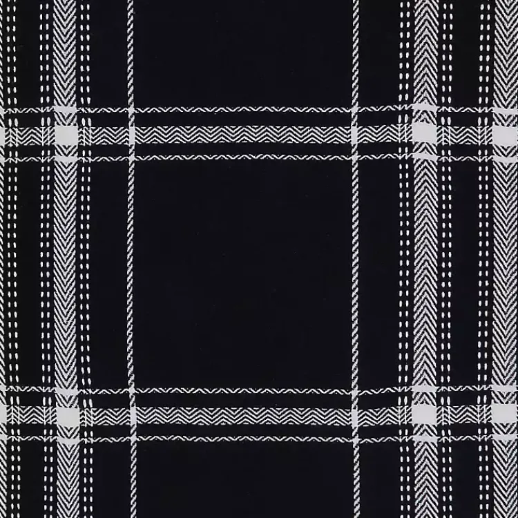Kirklands Home Plaid Cotton Table Runner, 72 in. Black Sale