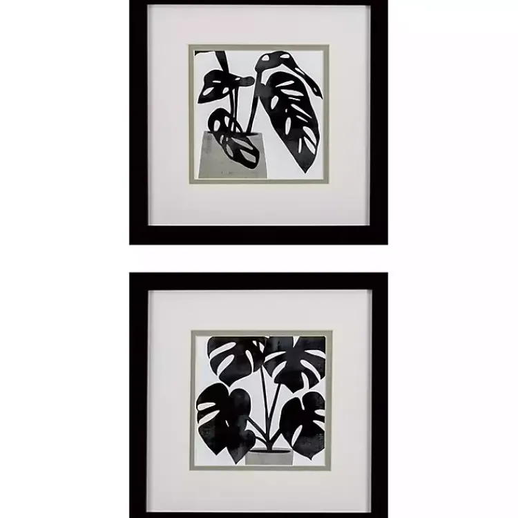 Kirklands Home Black Plantling I Framed Art Prints, Set of 2
