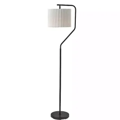 Kirklands Home Pleated Shade Floor Lamp Black Clearance