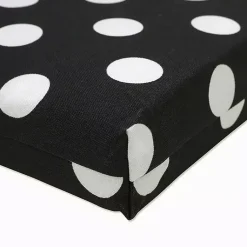 Kirklands Home Polka Dot Outdoor Chaise Cushion Black Clearance