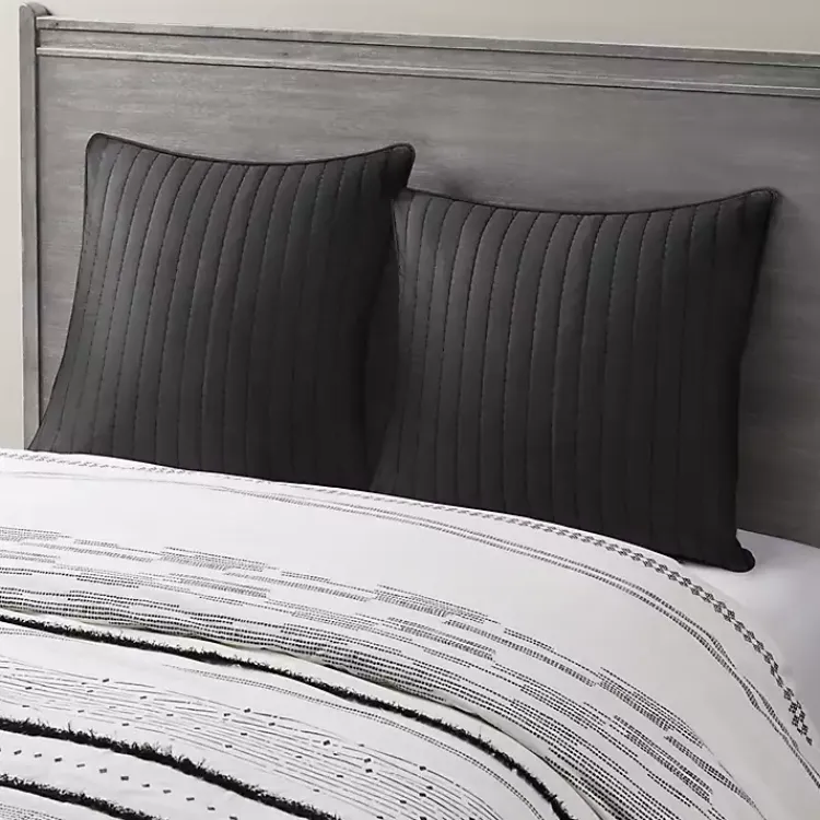 Kirklands Home Quilted Euro Sham Black Sale