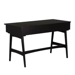 Kirklands Home Rattan Ryker Desk Black