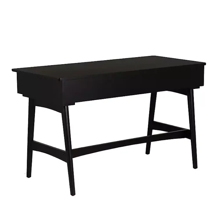 Kirklands Home Rattan Ryker Desk Black
