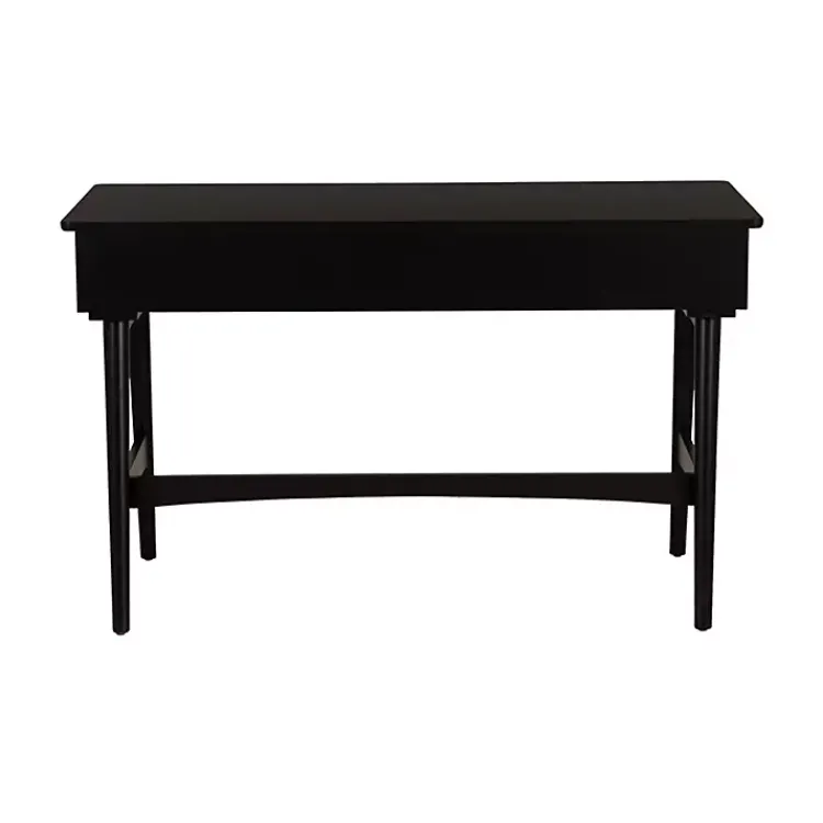 Kirklands Home Rattan Ryker Desk Black