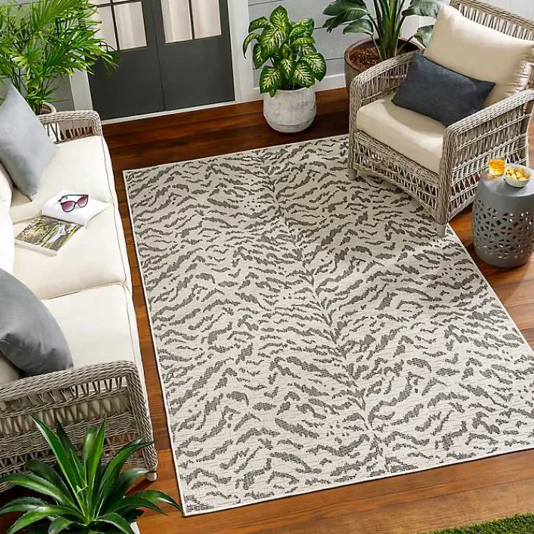 Kirklands Home Black Ravello Outdoor Rug, 7x10 Online