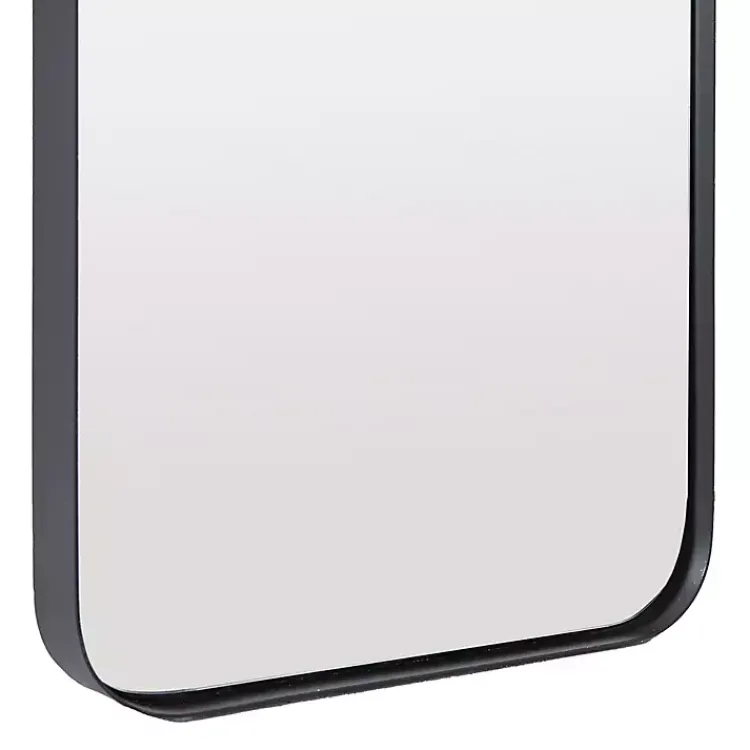 Kirklands Home Rectangle Beveled Wall Mirror Black New