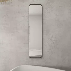 Kirklands Home Rectangle Beveled Wall Mirror Black New