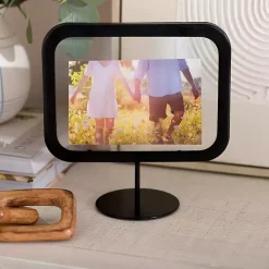 Picture Frames>Kirklands Home Rectangle Floating Picture Frame Stand, 4x6 Black