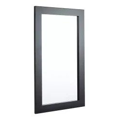 Kirklands Home Black Rectangular Wood Wall Mirror, 24x42 in. Online
