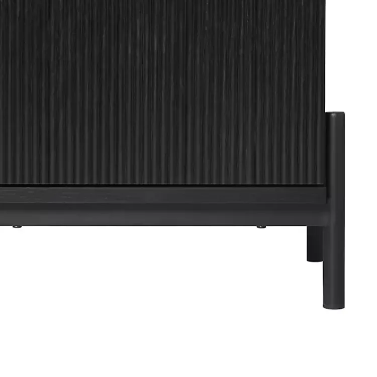 Kirklands Home Reeded 3-Drawer Dresser Black Outlet