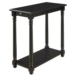 Kirklands Home Regent Wood Accent Table Black